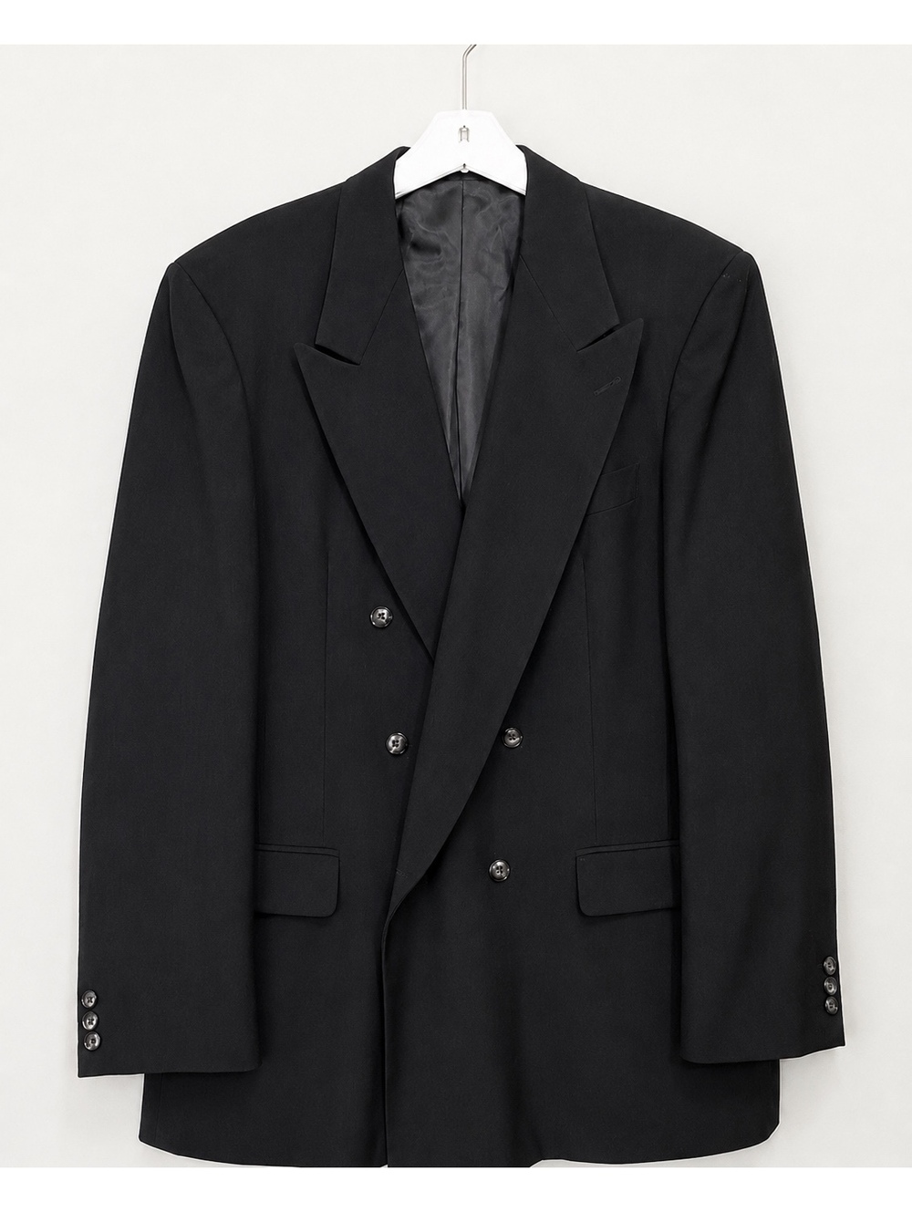 Vintage Barrington Wool Overcoat Men’s 44L Made In USA Black